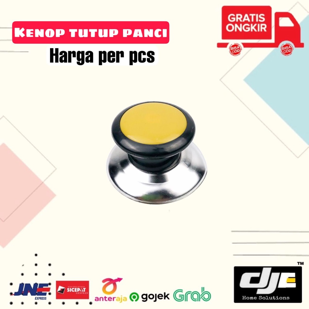 Knob Knop Pentolan Panci Handle Pegangan Tutup Wajan Kenop Hitam Warna