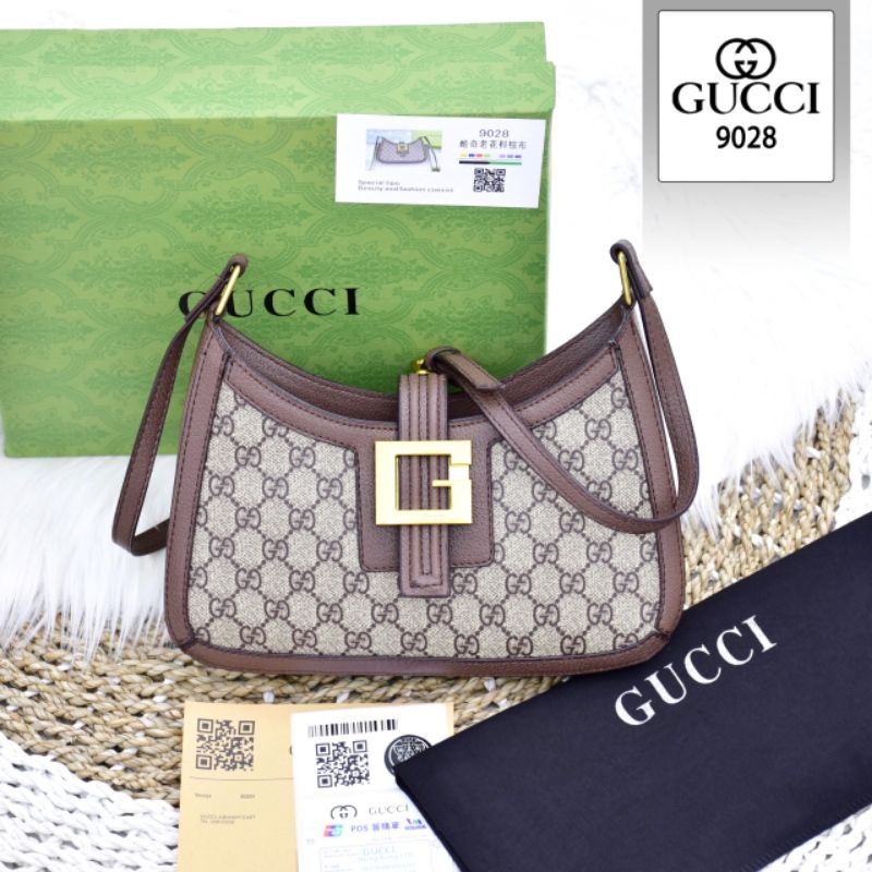 TAS GUCCI SLING BAG 9028 PLATINUM LIKE ORI