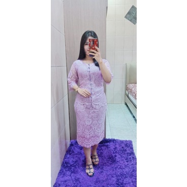 stelan brokat rok pendek