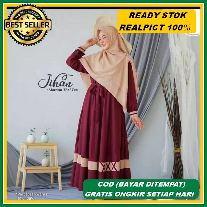 Set Cameron / Gamis Brukat Terbaru 2021Mewah / Gamis Simple Elegan / Baju Lebaran 2022 Model Gamis T