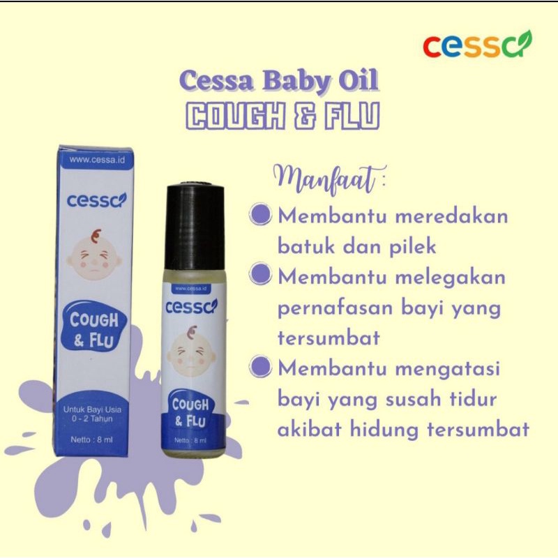 cessa baby cough &amp; flu(0-2th) -Essential oil pereda batuk &amp; flu