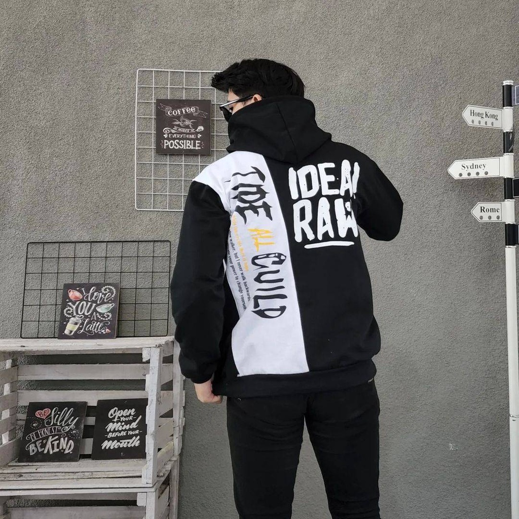 TIDE GUILD Hoodie Sweater Oversize Pria Dewasa Desain Kasual Gaya Trendy Fashion Terkini Korean Style Jacket