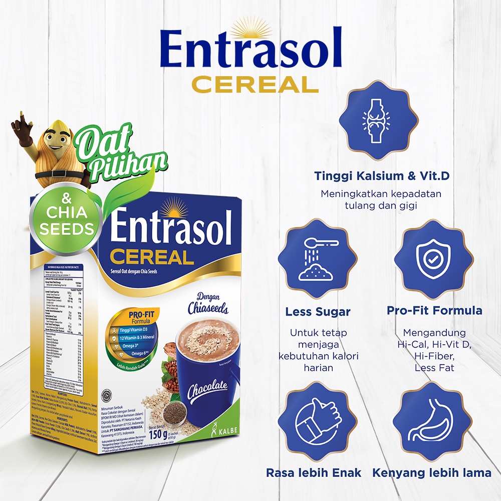 4 Pack Entrasol Cereal Chocolate(5 Sachet @30gr)