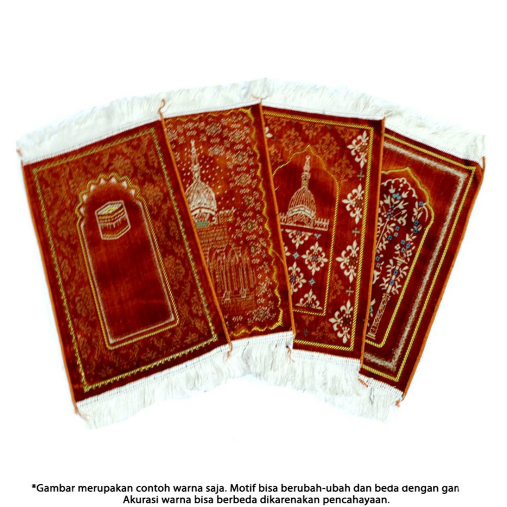 Sajadah Bulu Halus Armaan Kecil Sajadah Anak / Sajadah Muka-Orange