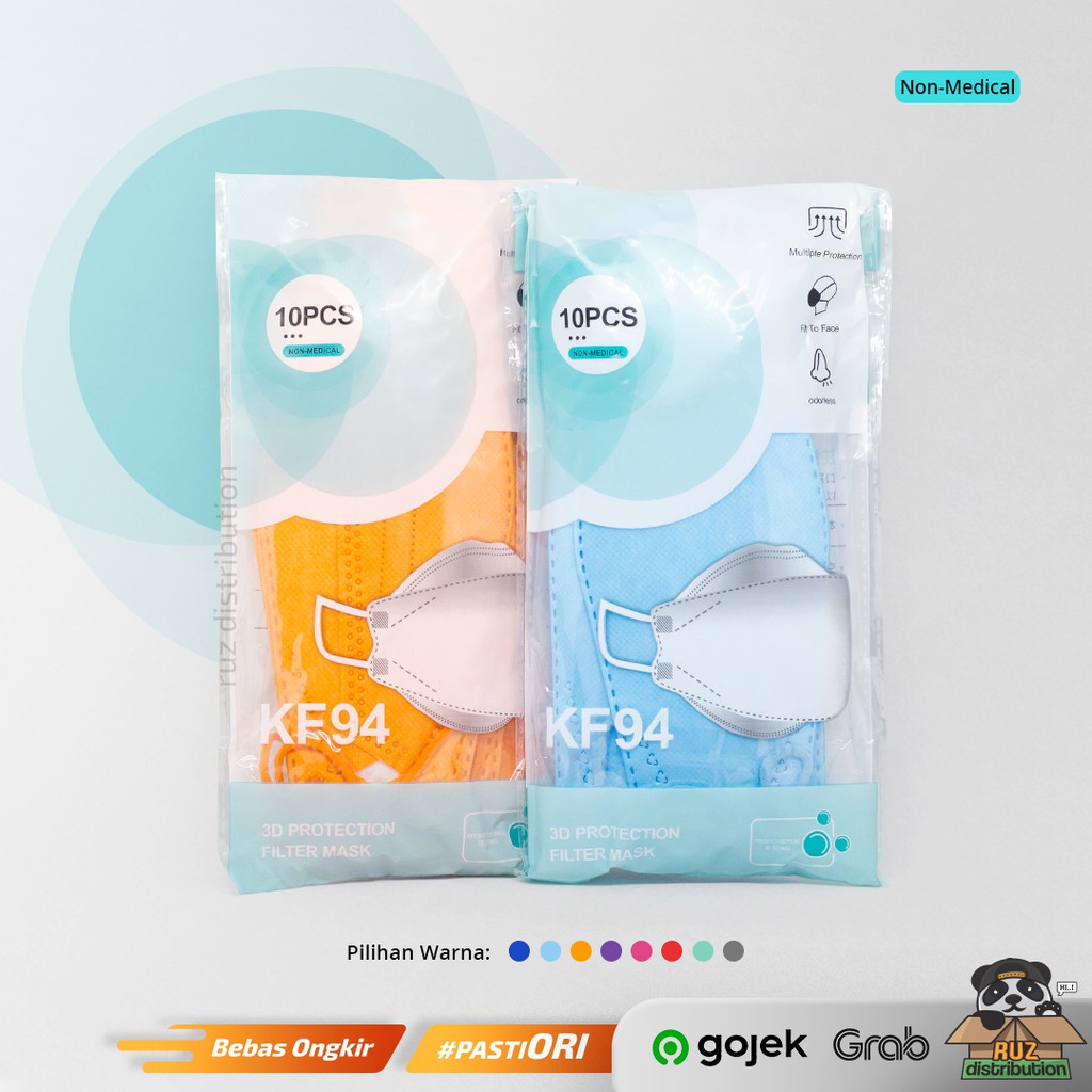 Masker KF94 Warna 4Ply isi 10 Pcs Korea Mask