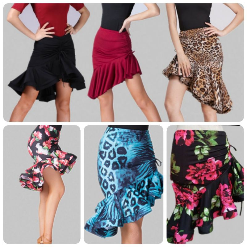 ROK BAJU KOSTUM PAKAIAN RUMBAI DANSA TARI SENAM OLAHRAGA WANITA 3CARA
