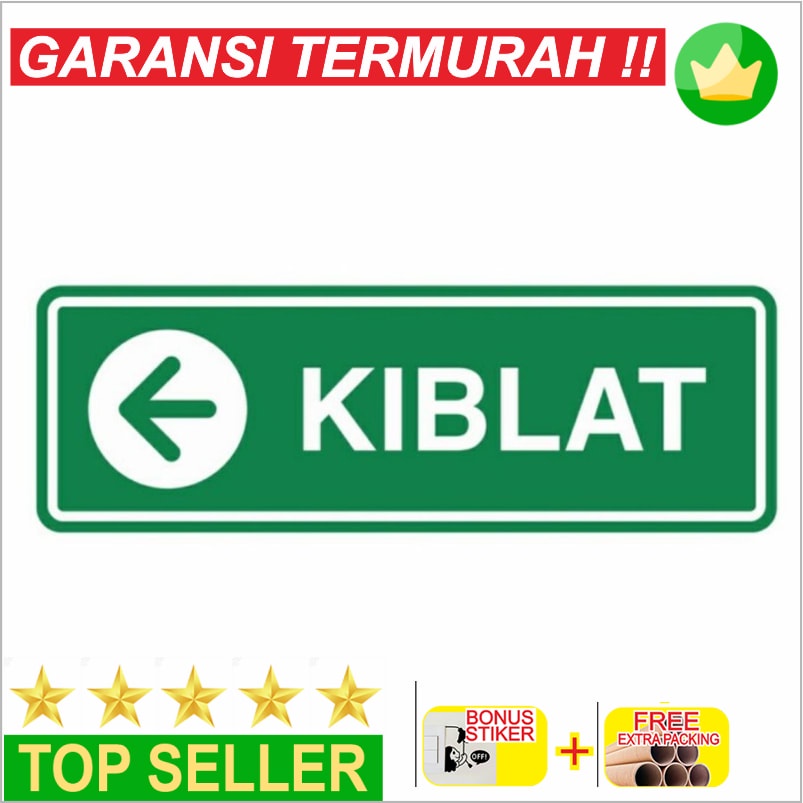 

Terlaris RAMBU PLANG ARAH KIBLAT 10X30CM ACRILIK - stiker Elegan