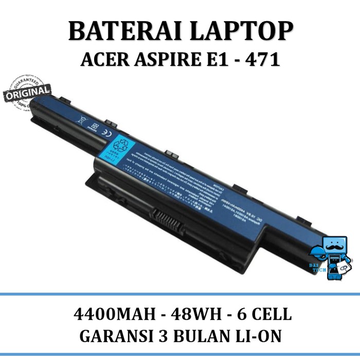 Baterai/Batre Laptop Acer Aspire E1-471, E1-451G, V3-771G (Ori)