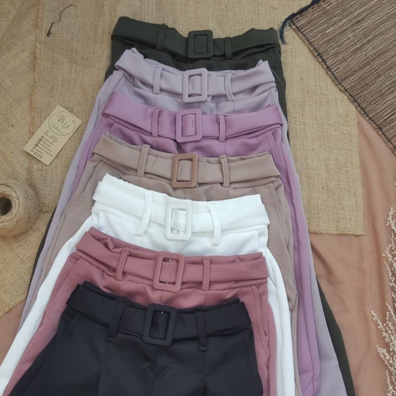 [COD TERMURAH] CELANA KULOT SCUBA BELT KOTAK PREMIUM IMPORT// HIGHWAITS// PREMIUM// JUMBO// PANJANG/