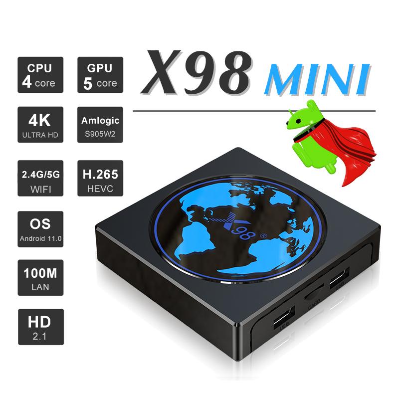 X98 Mini Amlogic S905W2 Smart Tv Box 5G Android 11