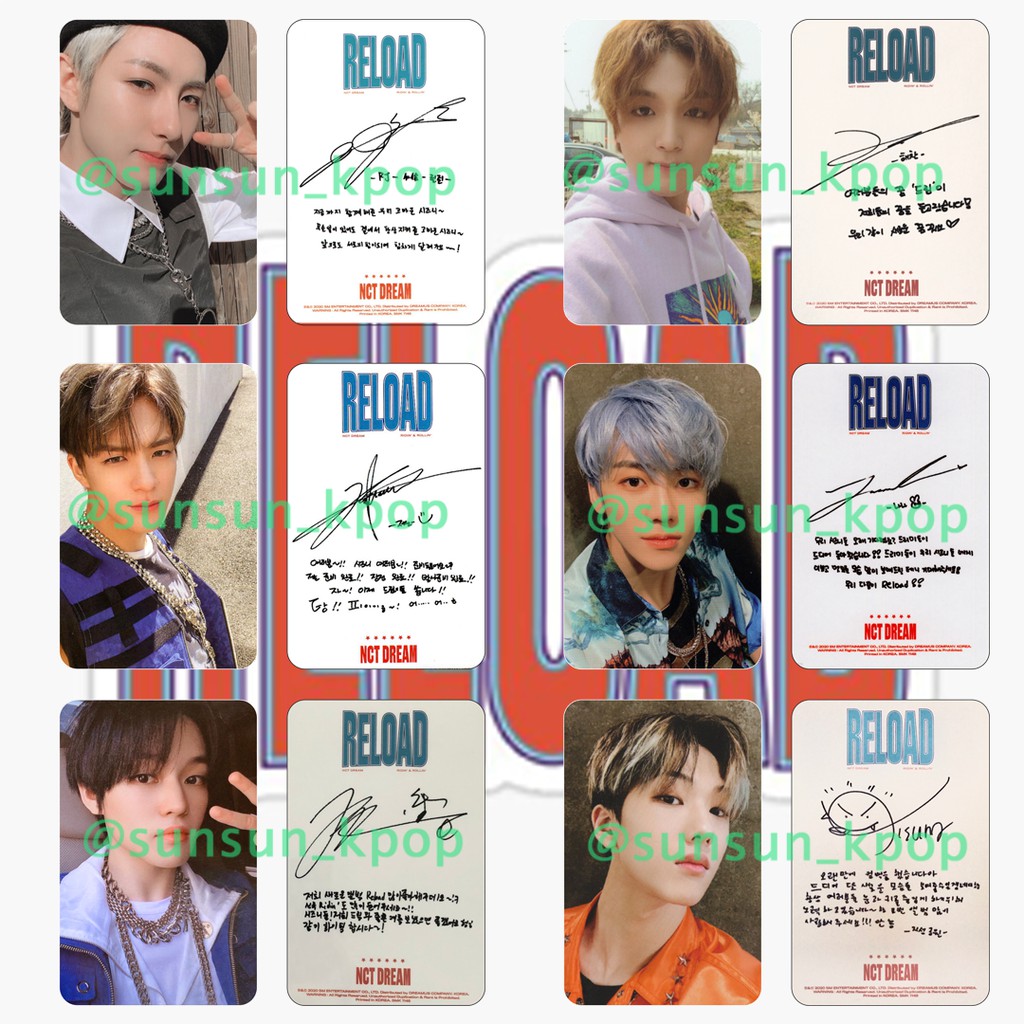 photocard nct Dream Reload unofficial