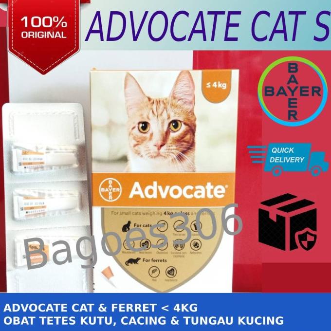 Obat Kutu Kucing Advocate|Advocate for Small Cats 0-4kg ~ Advocate Cat