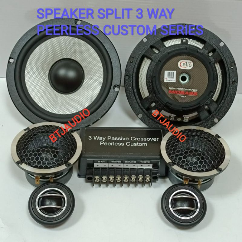 SPEAKER MOBIL SPLIT/COMPONENT 3 WAY/3WAY PEERLESS CUSTOM SERIES