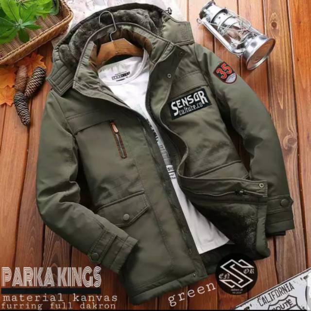 Jaket Pria Parka King's Sensor - Jaket Canvas Premium - Jaket Musim Dingin