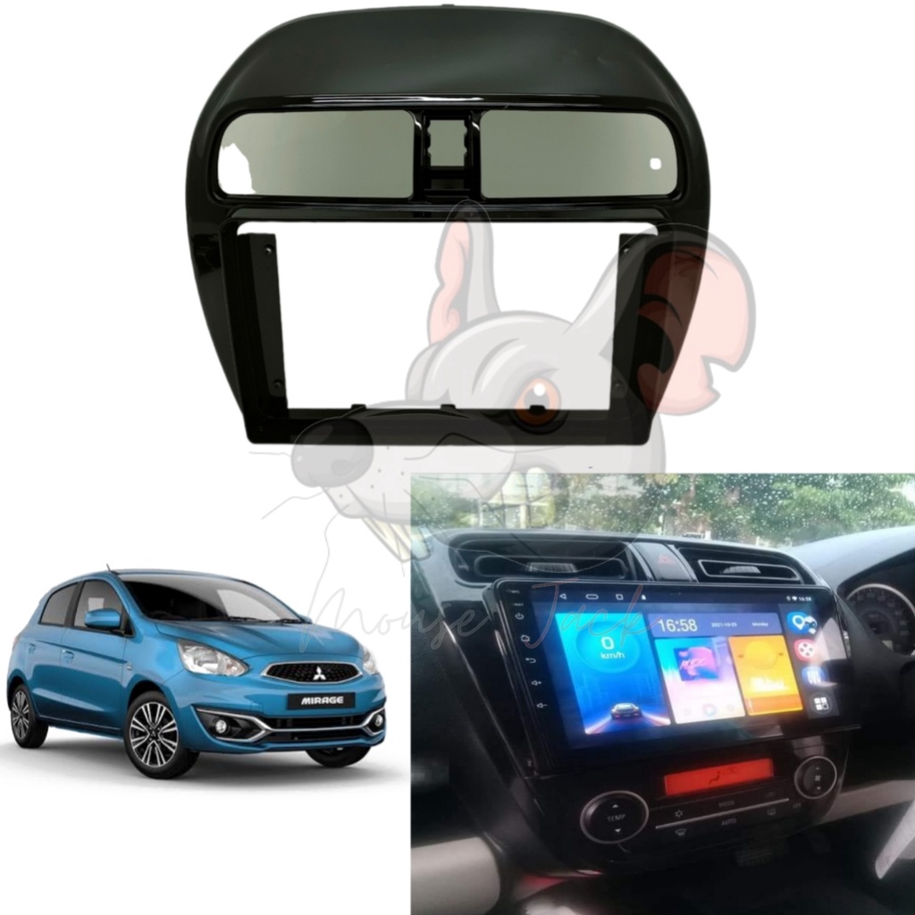 Frame Head Unit Android Mitsubishi Mirage 9 inch