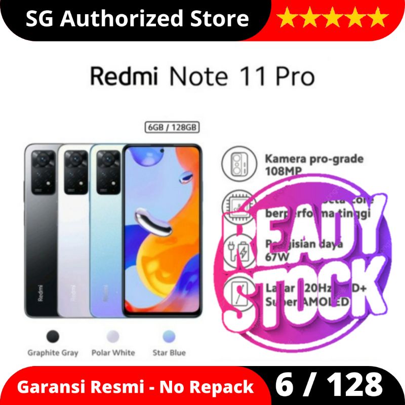 Xiaomi Redmi Note 11 Pro 6/128 Garansi Resmi