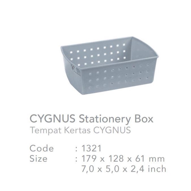 GREEN LEAF Tempat Kertas CYGNUS Stationery Box 1321