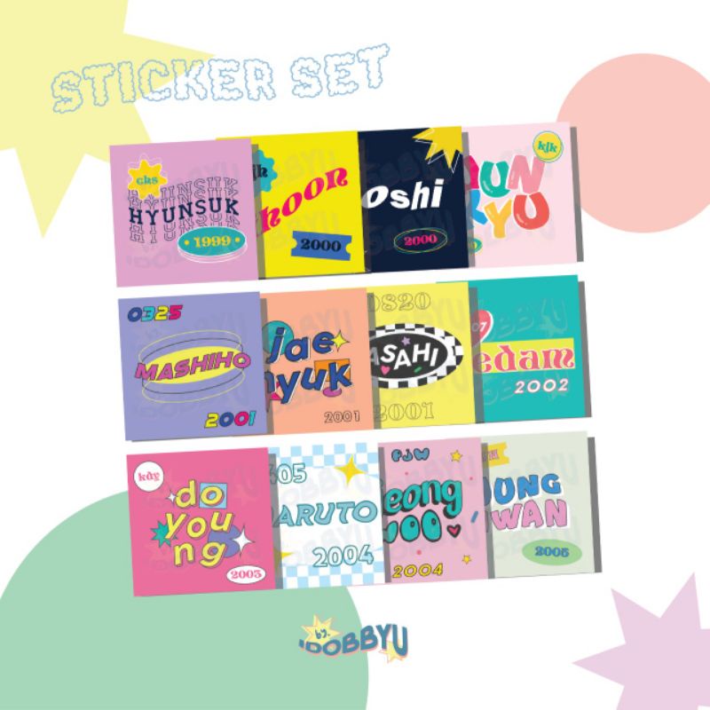 

Treasure members sticker set