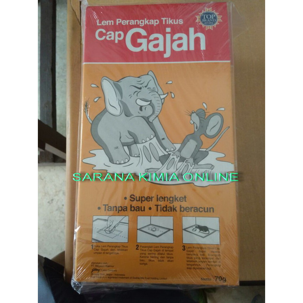 

Lem tikus cap Gajah "70gr papan