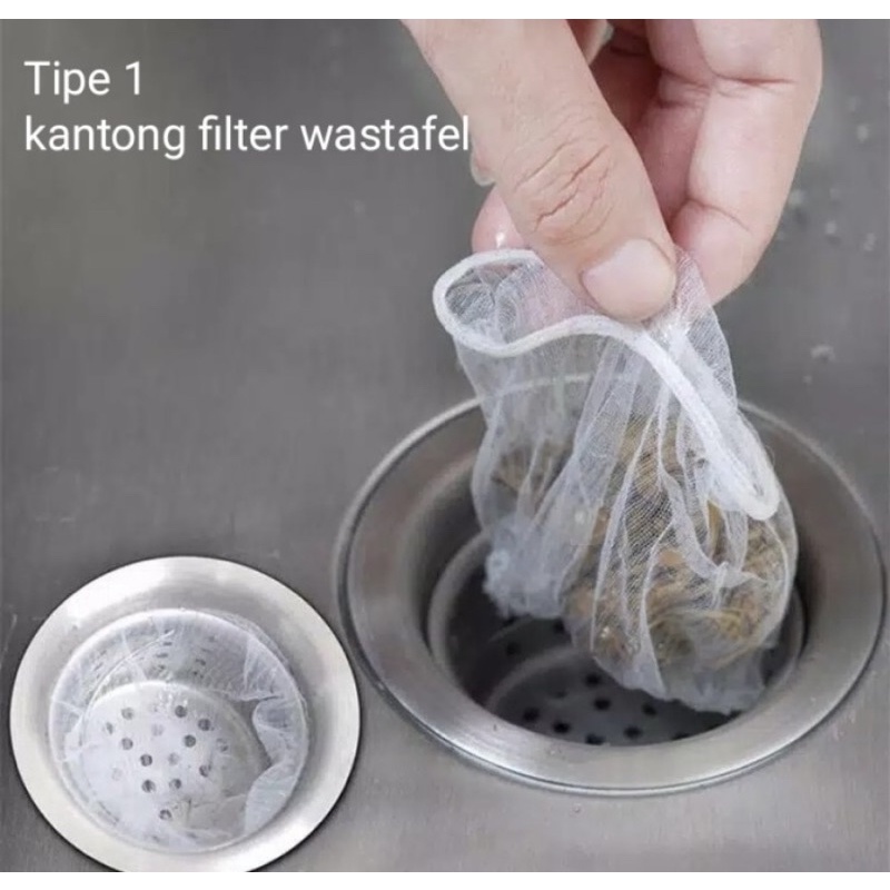 Kantong Filter Penyaring Saluran Air Wastafel Dapur Kain Penyaring Disposable ( Sekali Pakai )