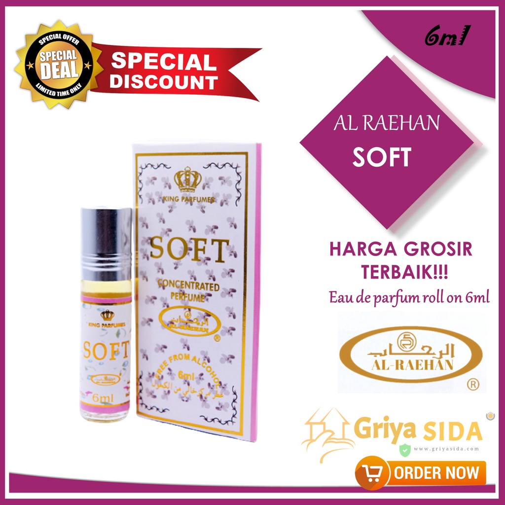 Parfum Soft 6ml alraehan minyak wangi aroma al raehan mirip al rehab parfum Harga grosir PROMO!!