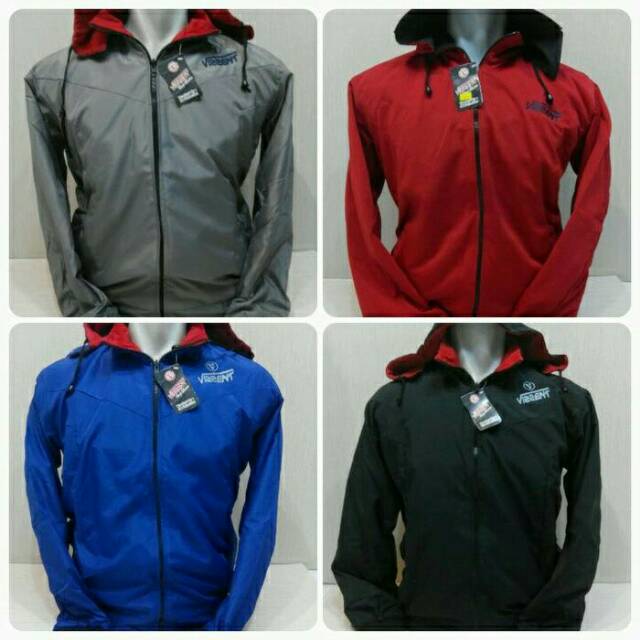 Jaket parasut bolak-balik hoodie jaket bomber