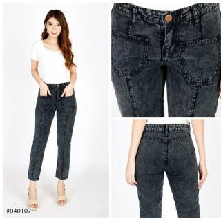 Boyfriend Celana  Jeans Wanita  Saku Depan  Shopee Indonesia