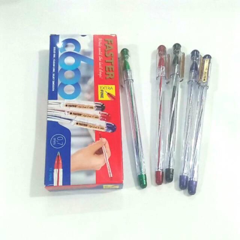 

PULPEN / BOLPEN FASTER HITAM C600 ISI 12