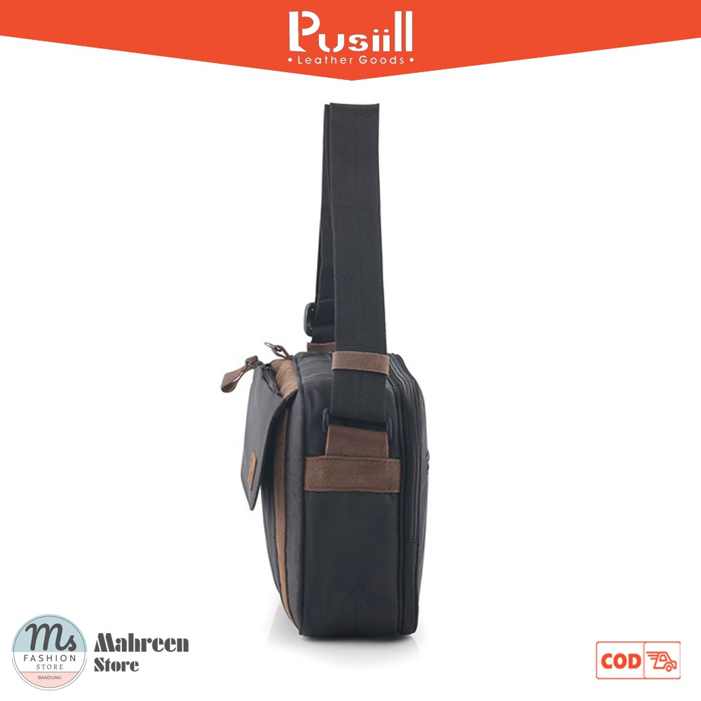 Tas Sling Bag Tas Selempang Pria Premium Komb. Kulit Original Pusiill | XM 039