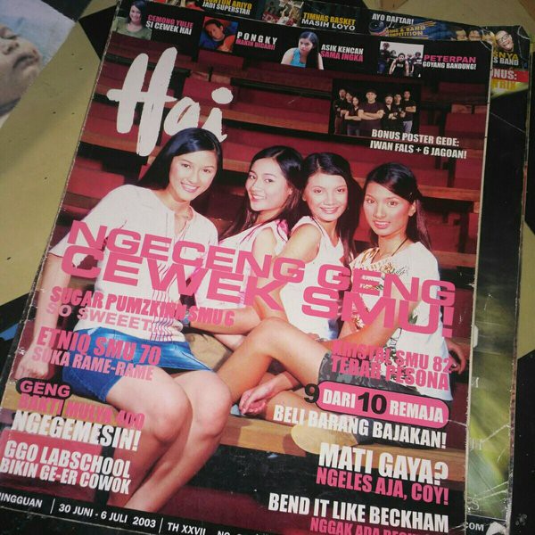 Majalah Hai cover cewek2 Smu