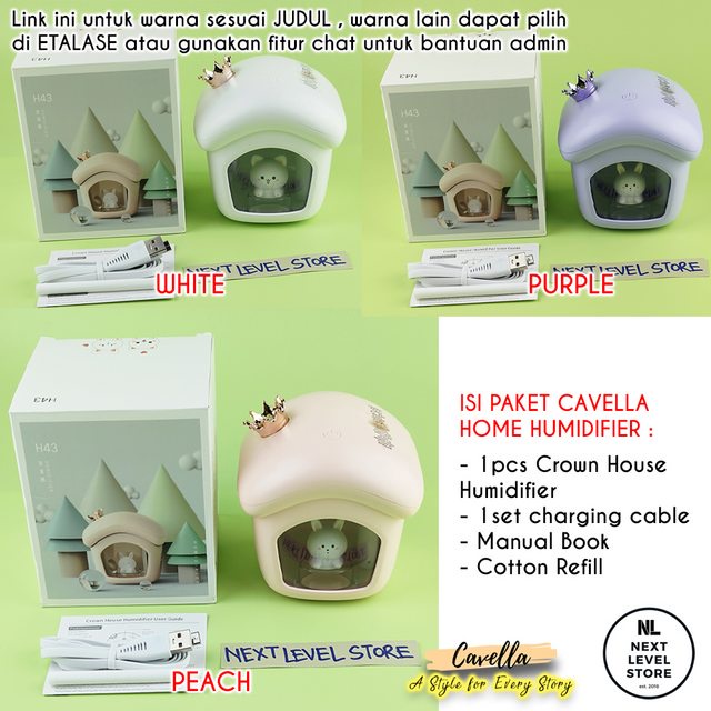 Humidifier Diffuser Crown Home Aromatherapy 350ml Cavella - Peach