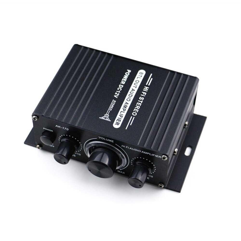 ANENG HiFi Mini Stereo Car Amplifier Treble Bass Booster - AK170 ( Mughnii )