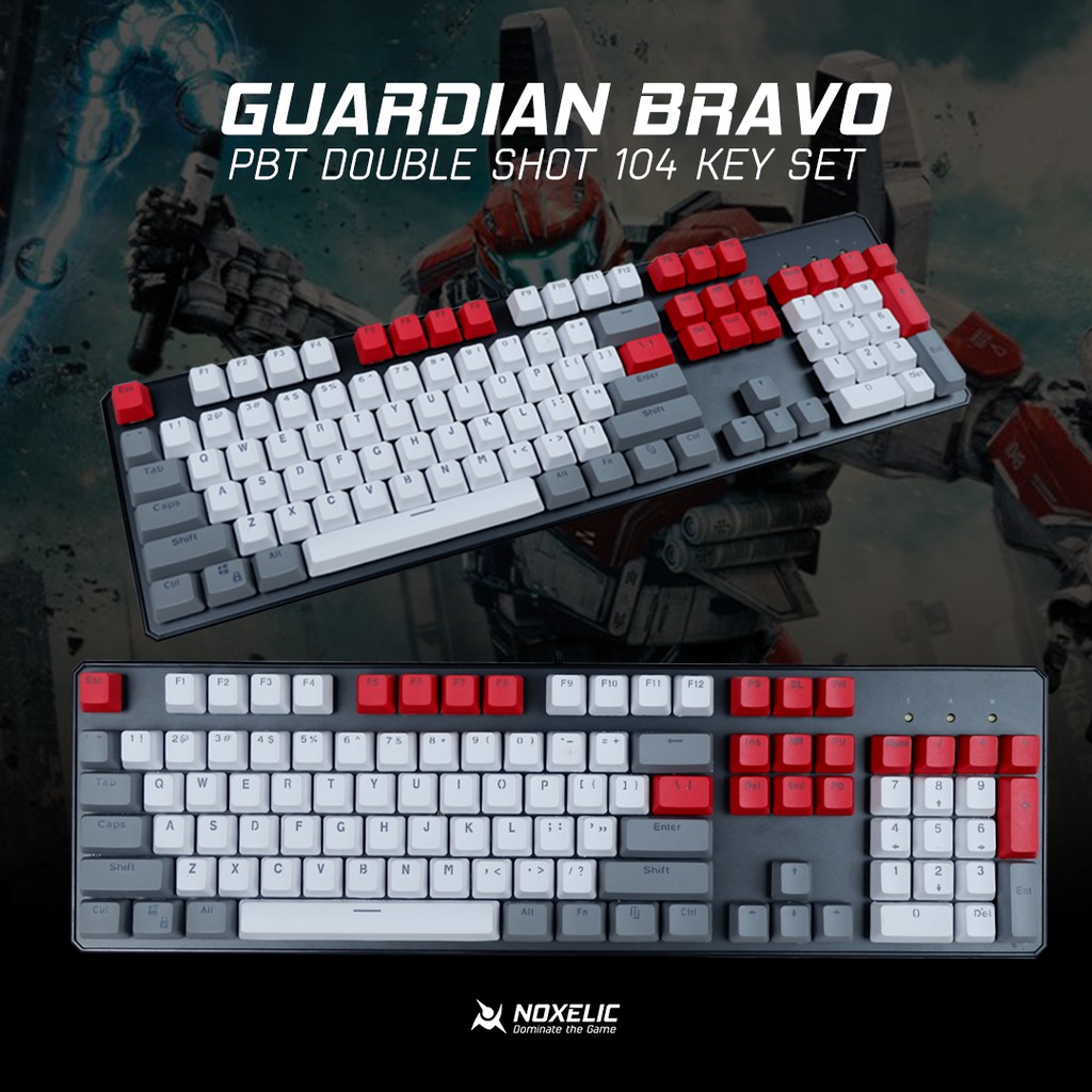 Noxelic Keycaps PBT Guardian Bravo Pasific Rim - Double Shot 104 Keyset Custom