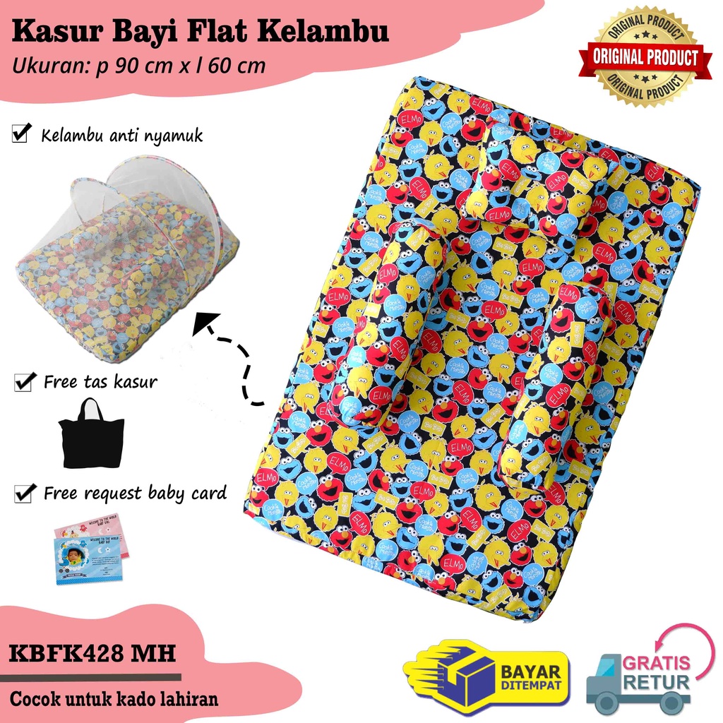Kasur Bayi Flat Paket Perlengkapan Bayi Baby Gift Set Kado Lahiran Tempat Tidur Baby-KBFK428MH
