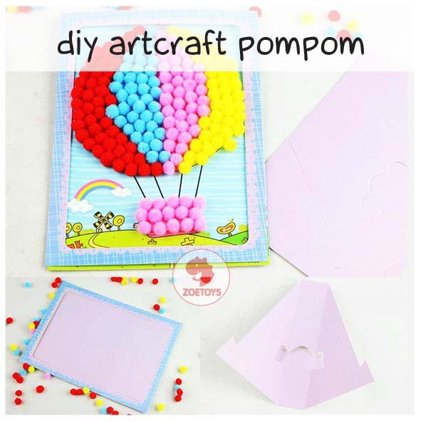 Zoetoys Diy Artcraft Pompom | Menempel Art n Craft Mainan Edukasi Anak