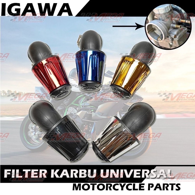 filter karbu - saringan udara karburator asl model koso kipas full cup warna universal pe &amp; pwk 24,26,28