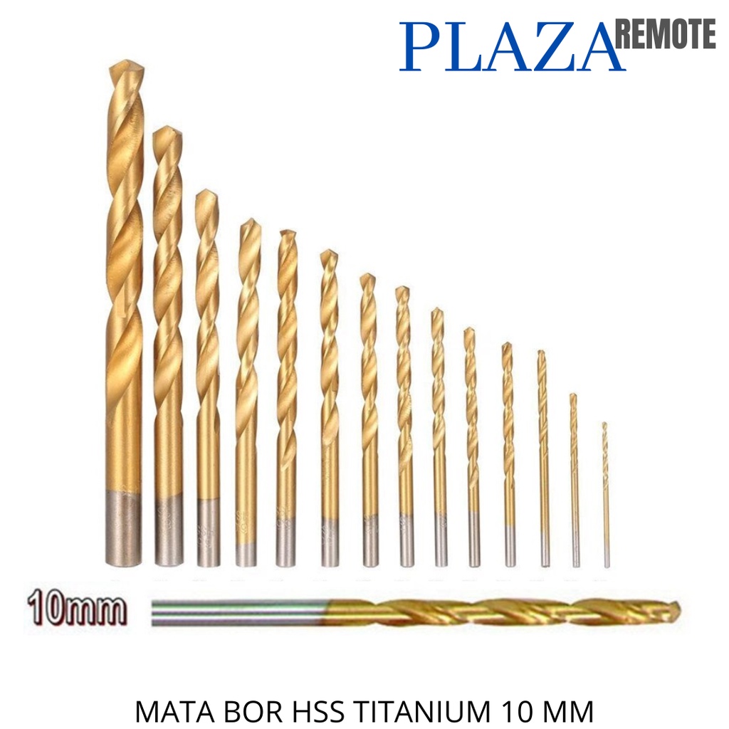 MATA BOR HSS TITANIUM COATED KAYU LOGAM BESI ALUMUNIUM 10 MM