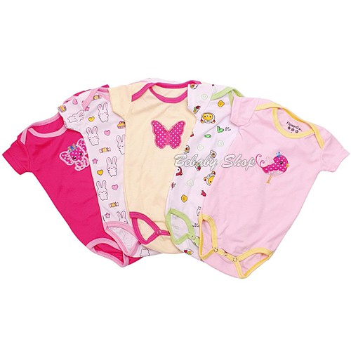 Jumper Bayi Lengan Pendek 5in1 Lovelle Cart's  3 6 9 12 Bulan