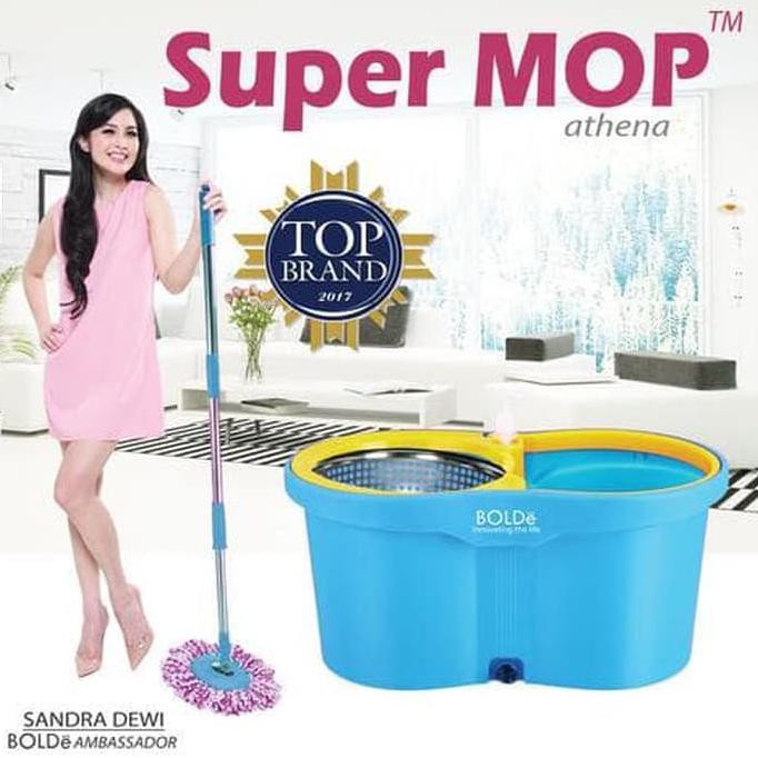 ALAT PEL LANTAI SUPER MOP ATHENA Bolde Original Wonder Magic Mop Putar TERUPDATE