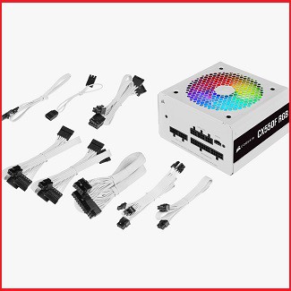 PSU CORSAIR CX550F RGB White 550W 80+ PLUS BRONZE FULY MODULAR