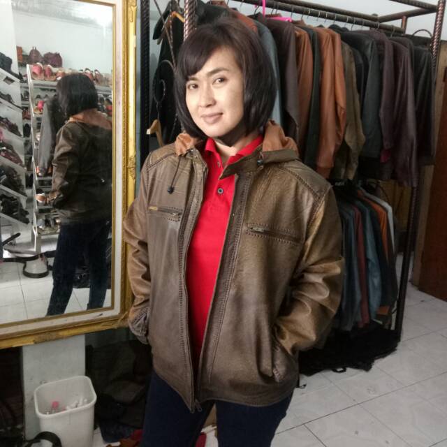 jaket sulam kulit asli