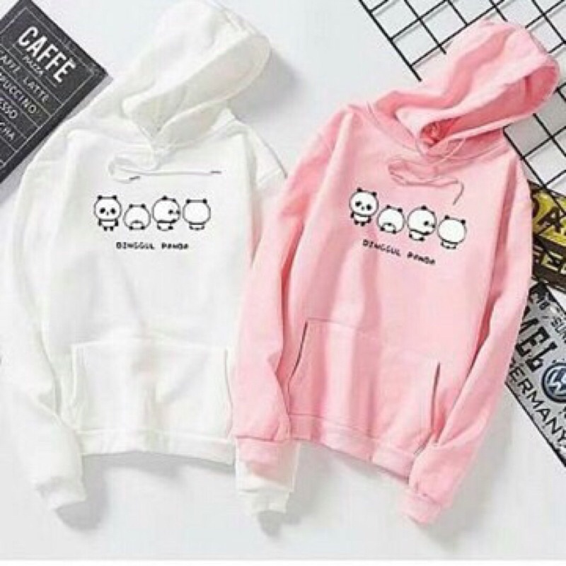 ilook | Sweater Hoodie Dinggul Panda | Sweater Dinggul Panda | Hoodie Wanita | Fit to L