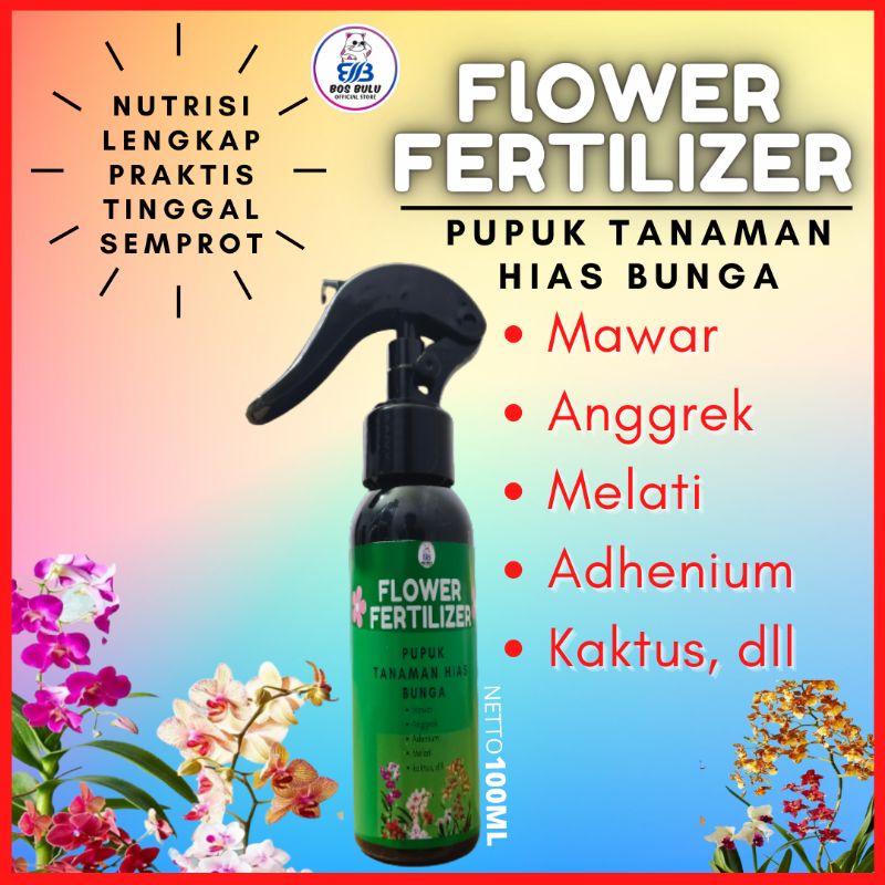 flower fertilizer pupuk organik cair semprot tanaman hias bunga 100ml