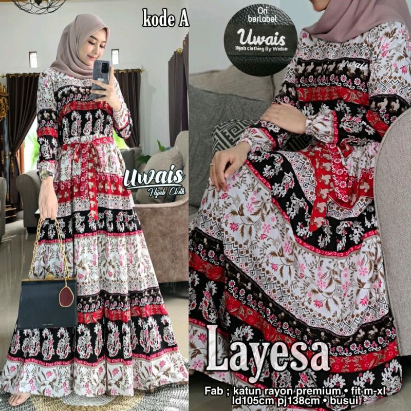 READY BANYAKK LAYESA MAXY ORI UWAIS HIJAB SOLO ORIGINAL GAMIS RAYON VISCOSE KEKINIAN HITS