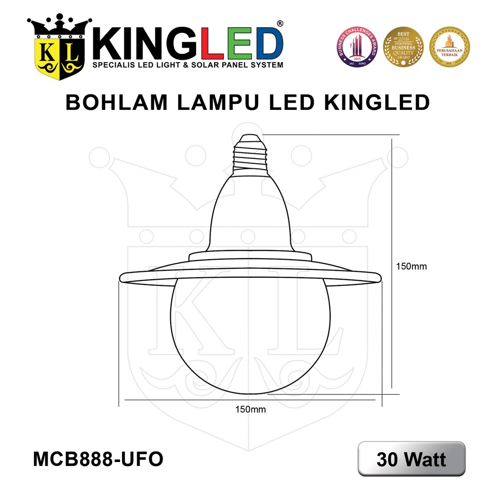 KINGLED Lampu OUTDOOR Bola LED Model UFO 20Watt 30Watt 50Watt