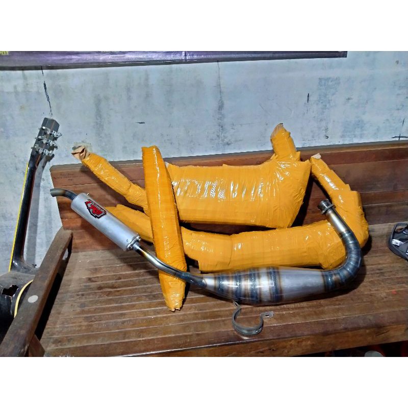 KNALPOT RX KING RX SPECIAL KOLONG REPSOL PLAT, (R9)
