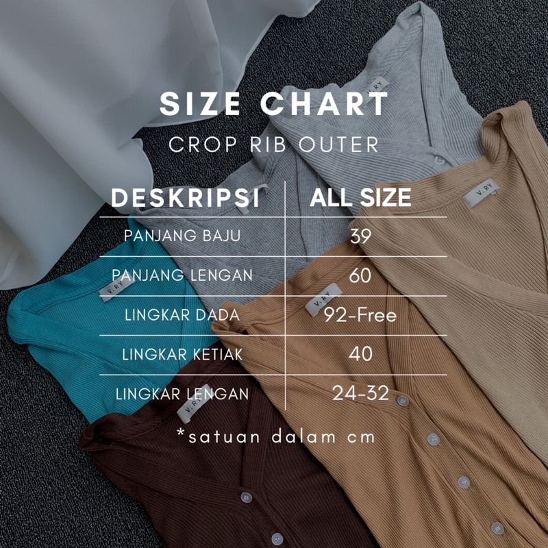 CROP RIB OUTER (outer wanita/ outer pendek)