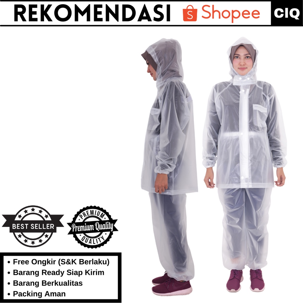 Jas Hujan Stelan Jaket Celana Transparan Plevia Diamond 700 Tugas Negara Bos / Jas Hujan Dewasa / Jas Hujan Pria / Jas Hujan Wanita / Jas Hujan Murah