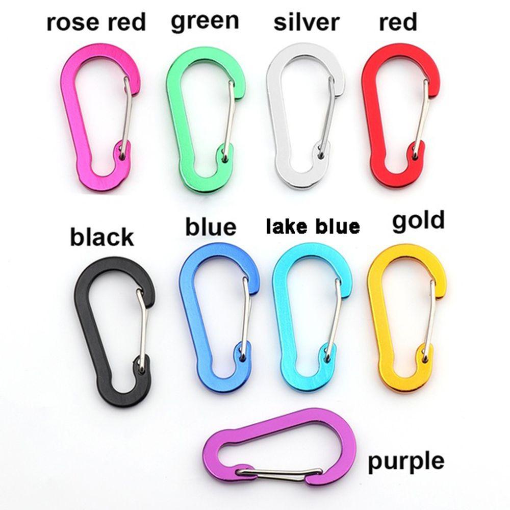 Agustina Carabiner 5Pcs Hiking Hook Bentuk S Mendaki Bahan Aluminium Alloy Musim Semi Gesper