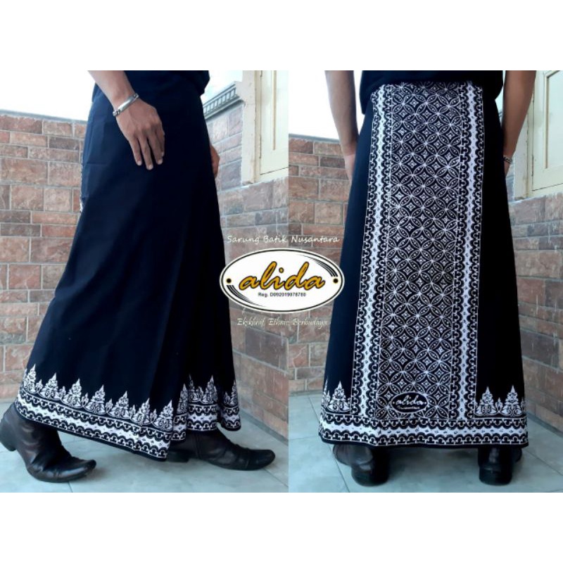 Sarung Batik Alida Hitam Putih